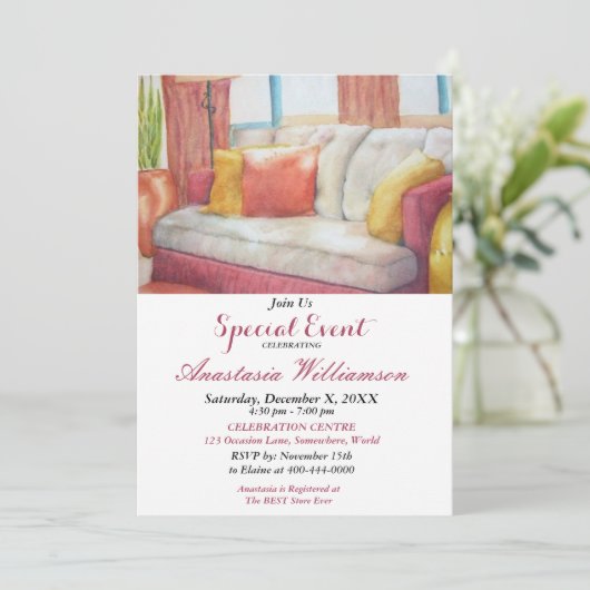 PARTY-EREIGNIS EINLADUNG (Stehend Vorderseite)