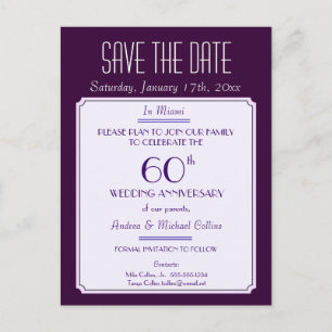 Party, Ereignis oder Wiedersehen Save the Date in  Ankündigungspostkarte