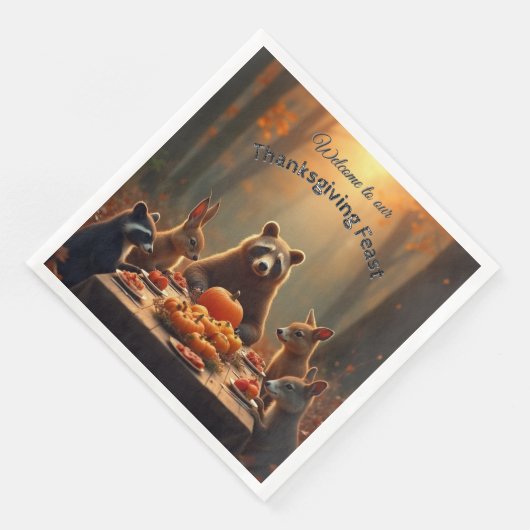 Party Erntedank  Friends and Family Serviette (Ecke)