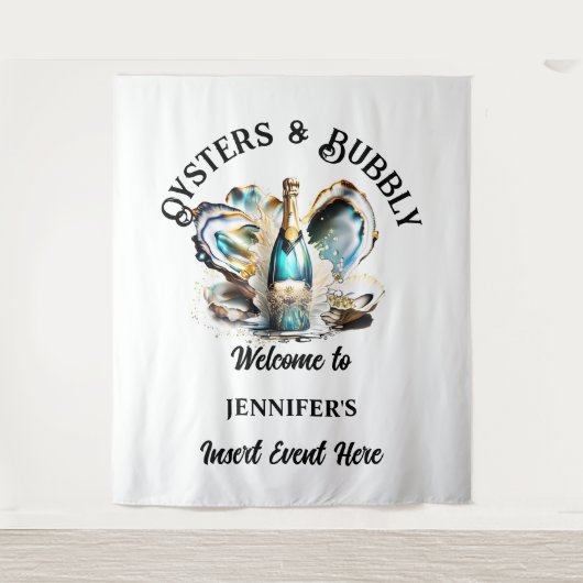 Party-Event-Chic am Strand-Austern Wandteppich (Vorderseite)