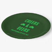 Party-Event für Cheers und Biere Pappteller (Schrägansicht)