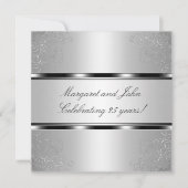 Party-Event für Light Silver Floral 25 Jahre Einladung (Vorderseite)