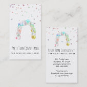 *~* Party Event Plane Rainbow Ballon Business  Visitenkarte (Vorne/Hinten)