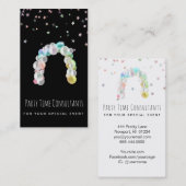 *~* Party Event Planner Regenbogenballons Visitenkarte (Vorne/Hinten)