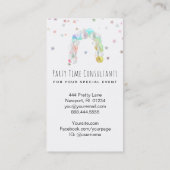*~* Party Event Planner Regenbogenballons Visitenkarte (Rückseite)