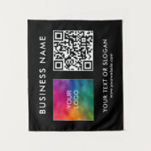 Party-Event-QR-Code-Logo-Hintergrund Wandteppich (Vorderseite)