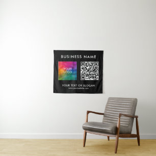 Party-Event-QR-Code-Logo-Hintergrund Wandteppich