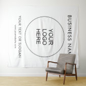 Party Event Seminar Firmenlogo - Vertikaler Hinter Wandteppich (Beispiel (Horizontal))
