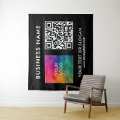 Party Event Seminar Logo QR-Code Große Hintergrund Wandteppich (Beispiel)