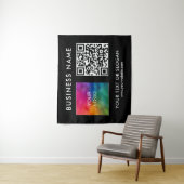 Party Event Seminar Logo Text QR Code Hintergrund Wandteppich (Beispiel)
