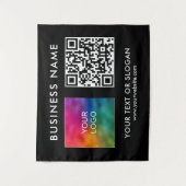 Party Event Seminar Logo Text QR Code Hintergrund Wandteppich (Vorderseite)