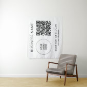 Party Event Seminar Logo Text QR Code Hintergrund Wandteppich (Beispiel)