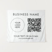 Party Event Seminar Logo Text QR Code Hintergrund Wandteppich (Vorderseite (Horizontal))