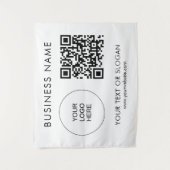 Party Event Seminar Logo Text QR Code Hintergrund Wandteppich (Vorderseite)