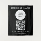 Party Event Seminar Text Medium QR Logo Wandteppich (Vorderseite)
