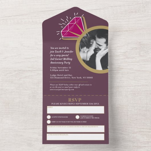 Party Ewigkeitsring All In One Einladung (Innen Boden)