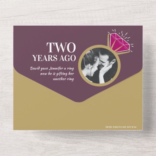 Party Ewigkeitsring All In One Einladung (Rückseite)