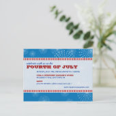 Party Explosion des 4. Party Einladungspostkarte (Stehend Vorderseite)