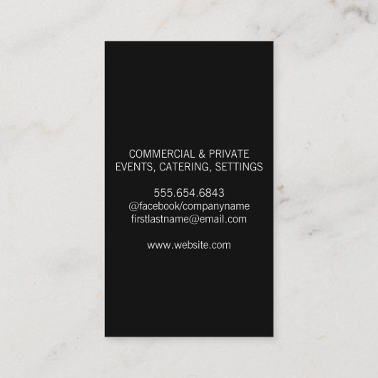 Party Explosion mit Kuss Visitenkarte (Rückseite)