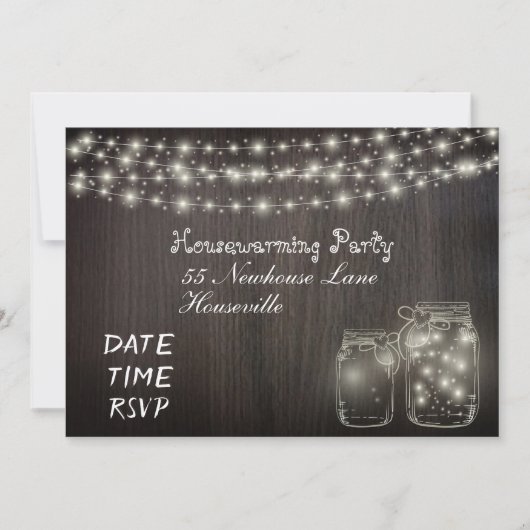 Party "Fairy Lights housewarming" Einladung (Vorderseite)