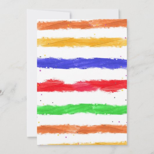 Party Farbe Licht Einladung Editierbar Einladung (Rückseite)