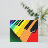 Party-Farben für Tastatur Postkarte (Stehend Vorderseite)