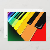 Party-Farben für Tastatur Postkarte (Vorne/Hinten)