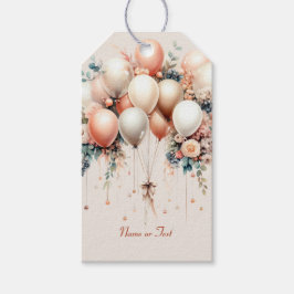 Party Farbenfrohe Weißpfirsichblütenballons Elegan Geschenkanhänger