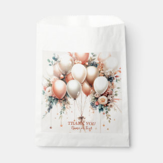 Party Farbenfrohe Weißpfirsichblütenballons Elegan Geschenktütchen