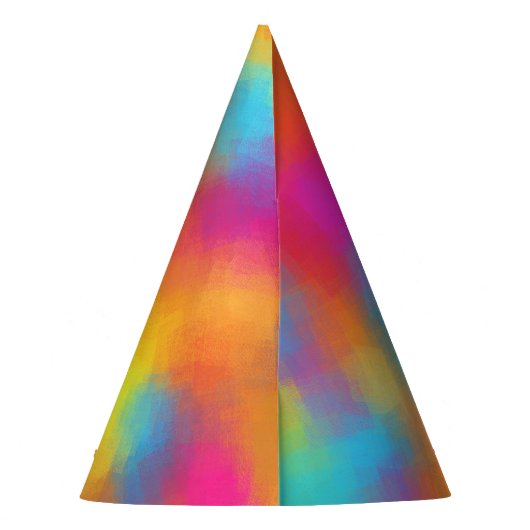 Party-Farbiges Design Trendspezifische Vorlage Partyhütchen (Rückseite)
