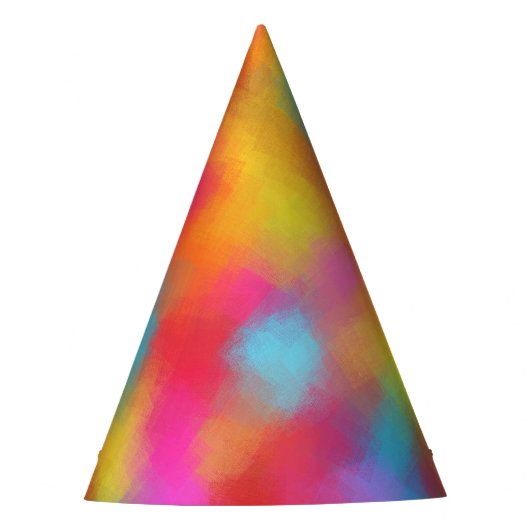 Party-Farbiges Design Trendspezifische Vorlage Partyhütchen (Vorderseite)