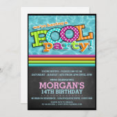 Party-Feier am Pool Einladung (Vorne/Hinten)