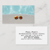 Party-Feier am Pool - Einladung (Vorne/Hinten)