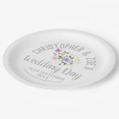 Party-Feier einer Hochzeit Pappteller (Schrägansicht)