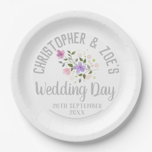 Party-Feier einer Hochzeit Pappteller (Vorderseite)