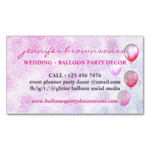 Party-Feier-Gelegenheit-Planner-Ballons Magnetische Visitenkarte