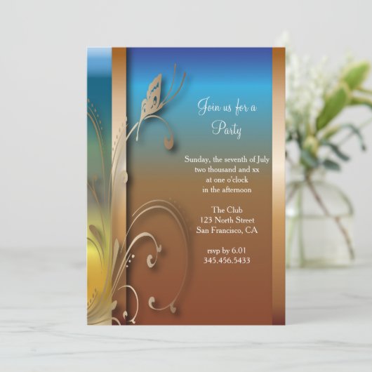 Party-Feier zu allen Zwecken | DIY Text Einladung (Stehend Vorderseite)