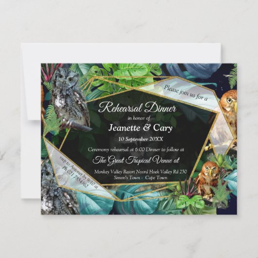 Party-Feierlichkeiten am Abend Einladung (Vorderseite)