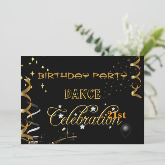 Party-Feierlichkeiten Teens oder Erwachsene Einladung (Stehend Vorderseite)