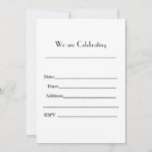 Party feiern einladung (Rückseite)