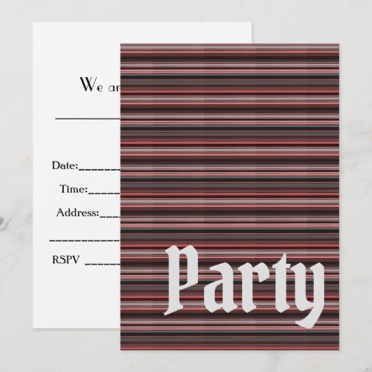 Party feiern einladung (Vorne/Hinten)