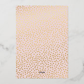 PARTY FEIERSCHAFT & REAKTION KARTE Rosa Gold (Rückseite)