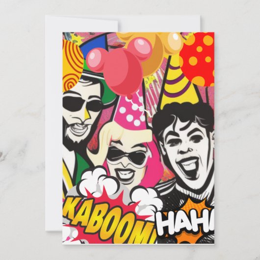 Party Feiertagskarte (Vorderseite)