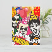 Party Feiertagskarte (Stehend Vorderseite)