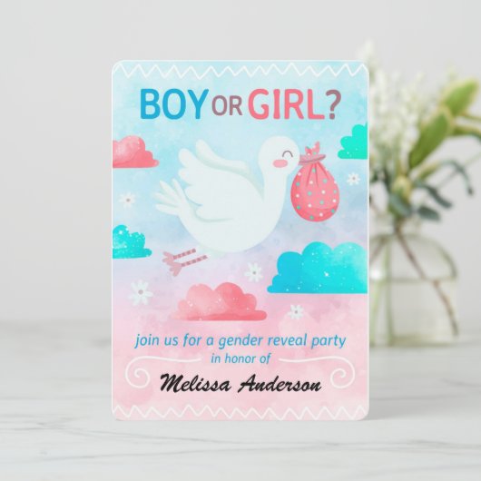 Party Feiertagskarte (Stehend Vorderseite)