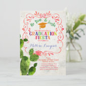 Party Fiesta Einladung zur High School Graduation (Stehend Vorderseite)