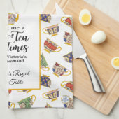 Party Fine Art Teacup Muster Queen Victoria Tee Geschirrtuch (Viertel Falte)