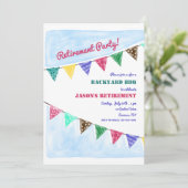 Party Flags Einladung (Stehend Vorderseite)