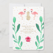 Party flamingo luau einladung (Rückseite)