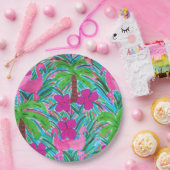 Party Flamingos und Palmen Pappteller (Party)